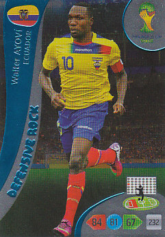 Walter Ayovi Ecuador Panini 2014 World Cup Defensive Rock #368